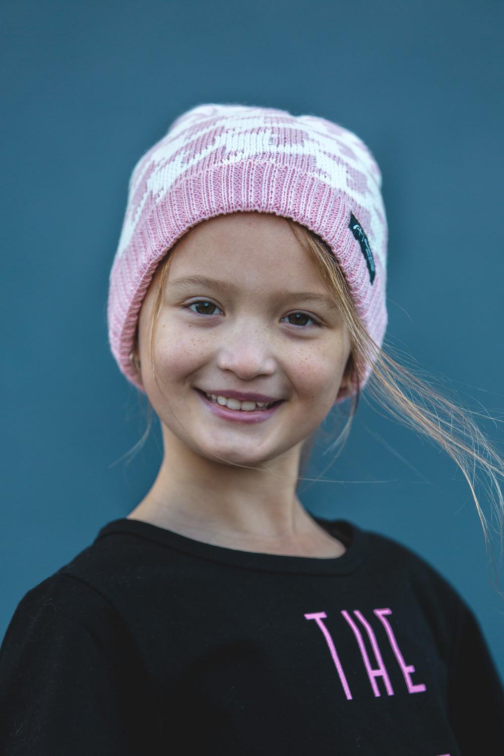 Threader Ponytail Beanie Houndstooth (Girls)