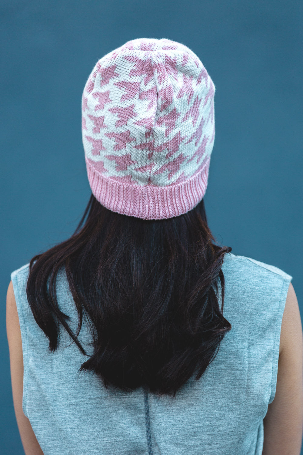 Threader Ponytail Beanie Houndstooth (Women)